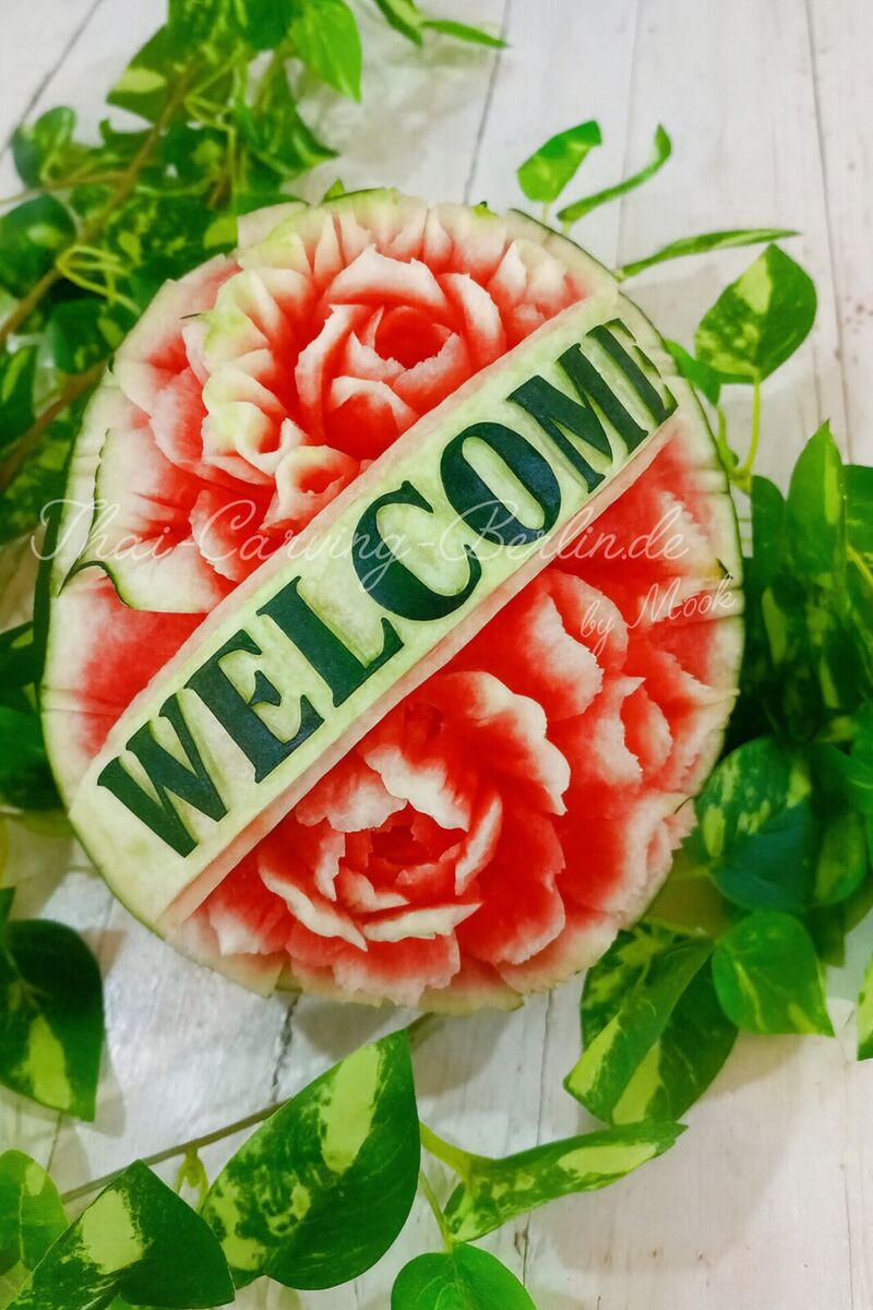 „Welcome“ aus Wassermelone